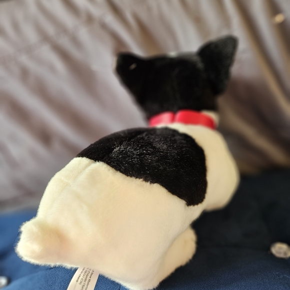 FAO Schwarz Plush Dog Boston Terrier Stuffed Animal Puppy - - Picture 2 of 7